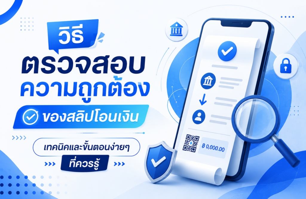 วิธีตรวจสอบความถูกต้องของสลิปโอนเงิน เทคนิคและขั้นตอนง่ายๆ ที่ควรรู้