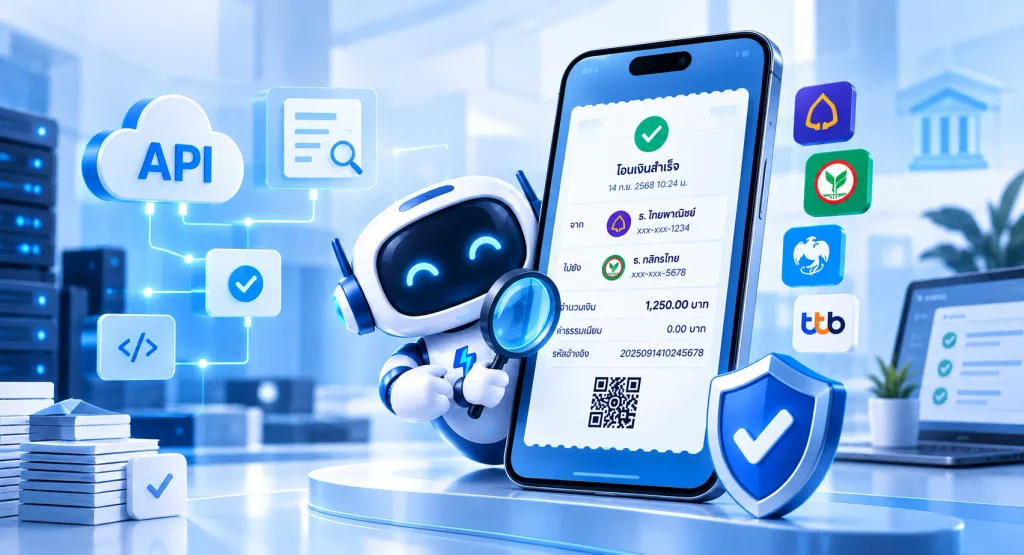 EasySlip Slip Verification API สำหรับตรวจสอบสลิปโอนเงิน