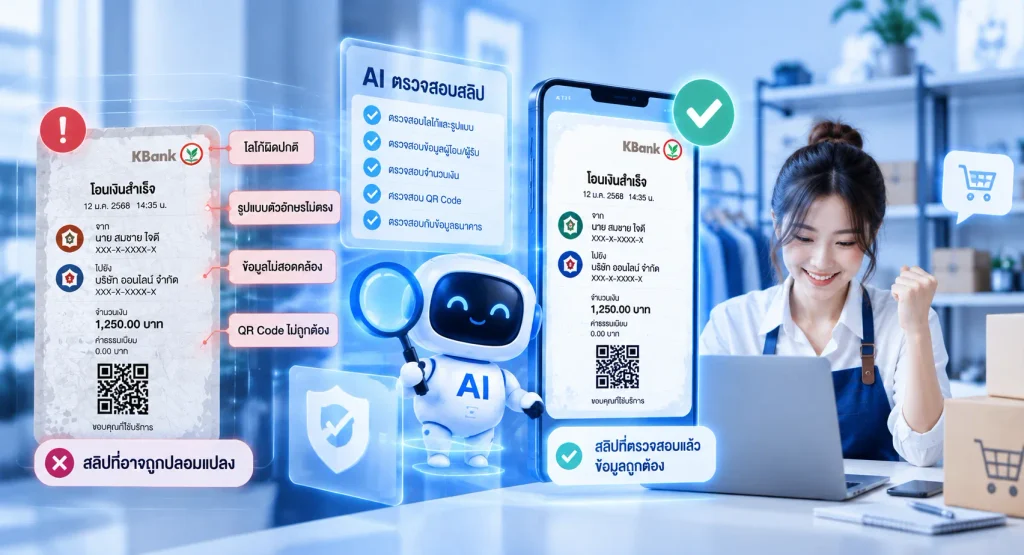 AI กับการตรวจจับสลิปปลอมสำหรับร้านค้าออนไลน์