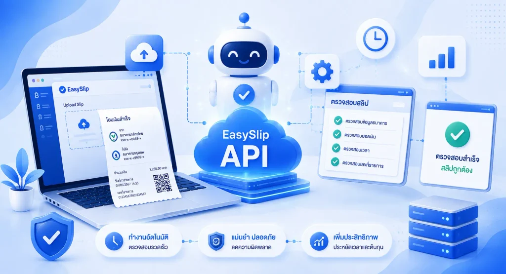ให้ระบบตรวจสอบสลิปของคุณทำงานอัตโนมัติมากขึ้นด้วย EasySlip
