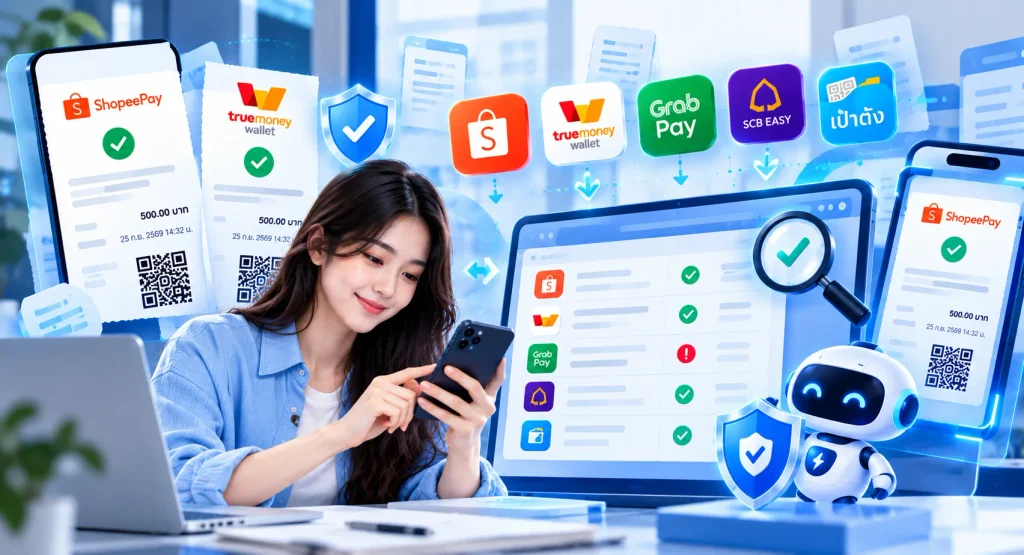 วิธีเช็กสลิป ShopeePay และ e-Wallet ก่อนยืนยันการชำระเงิน