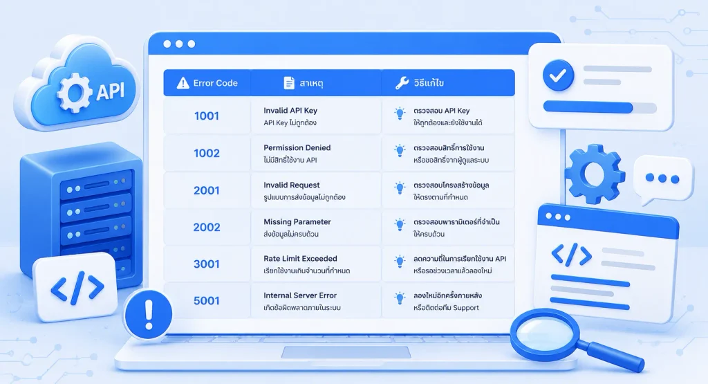 รวม Error Code EasySlip API ที่พบบ่อย พร้อมวิธีแก้